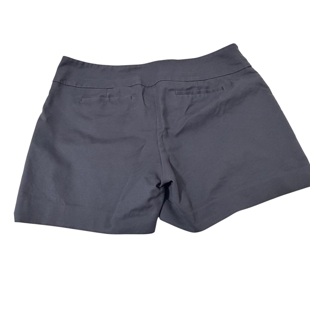 Apt. 9 Essentials Womens Gray Stretch Chino Shorts Size 16 Hook Bar Closure - Picture 2 of 10